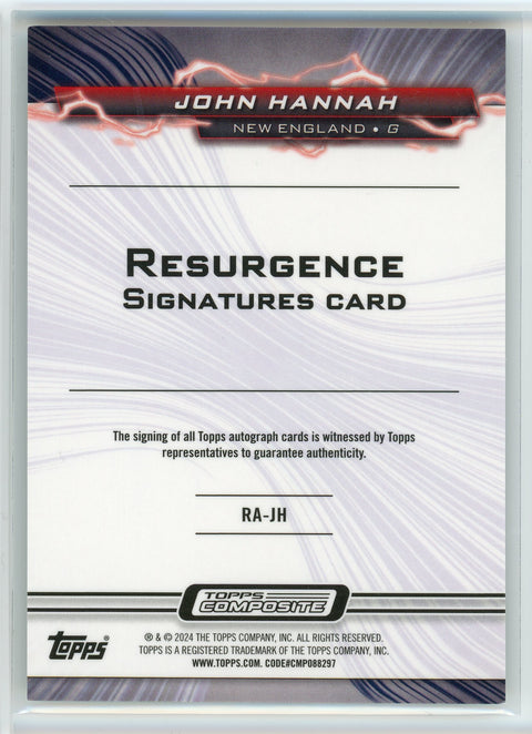 2023 Topps Composite #RA-JH John Hannah Resurgence Signatures Green Surge /149