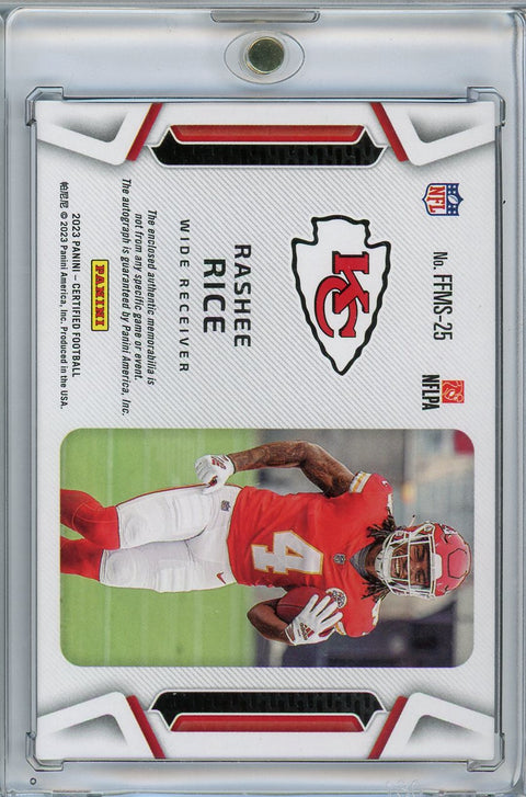 2023 Panini Certified #FFMS-25 Rashee Rice Freshman Fabric Auto /399