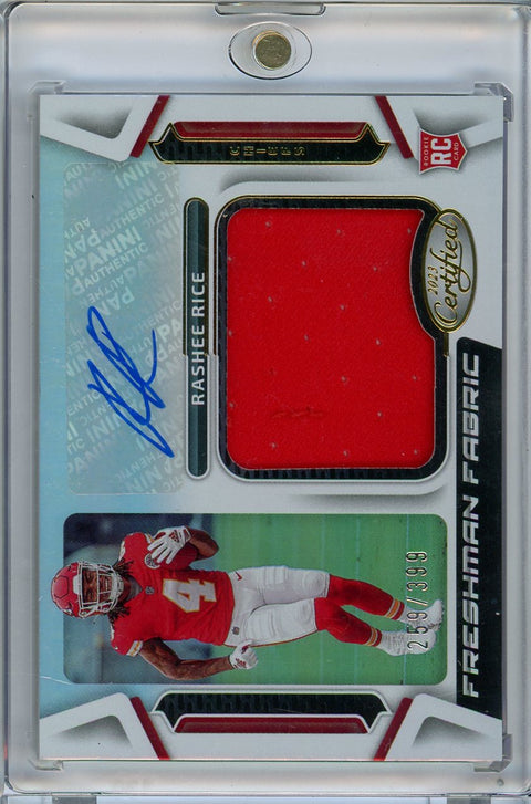 2023 Panini Certified #FFMS-25 Rashee Rice Freshman Fabric Auto /399