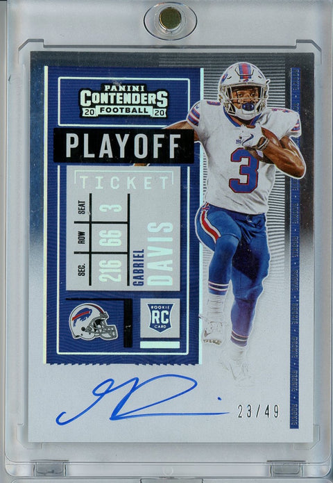 2020 Panini Contenders #139 Gabriel Davis Playoff Ticket Auto /49