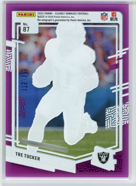 2023 Clearly Donruss #87 Tre Tucker Purple /175