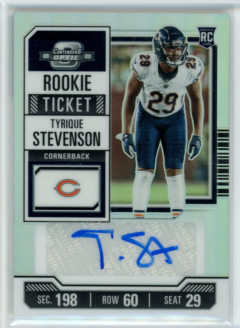 2023 Panini Contenders #203 Tyrique Stevenson Rookie Ticket Holo Auto