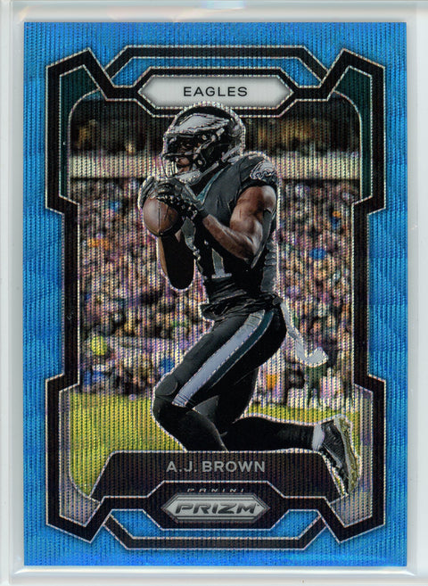 2023 Panini Prizm #236 A.J. Brown Blue Wave #/199