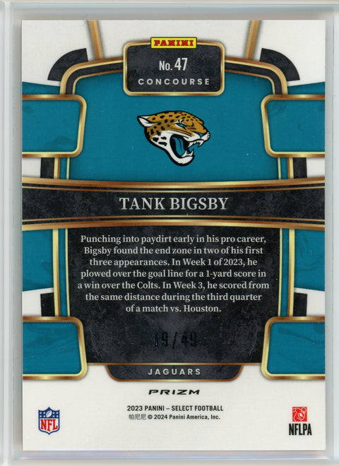 2023 Panini Select #47 Tank Bigsby Orange Prizms #/49