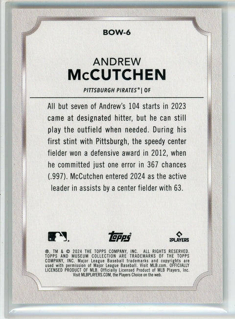2024 Topps Museum Collection #BOW-6 Andrew McCutchen