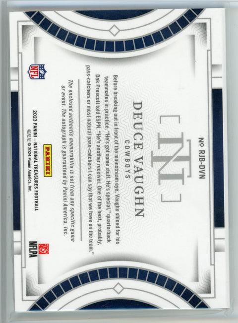2023 Panini National Treasures #RJB-DVN Deuce Vaughn Rookie Sig. Booklet /99