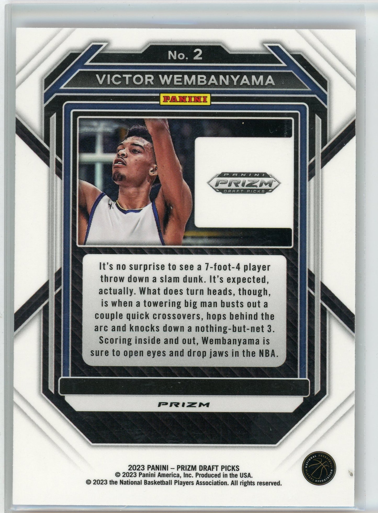 2023 Panini Prizm Draft Picks #2 Victor Wembanyama #2 Red Cracked Ice