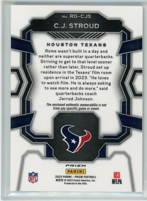 2023 Panini Prizm #RG-CJS C.J. Stroud Rookie Gear