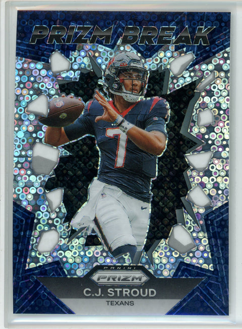 2023 Panini Prizm #PB-6 C.J. Stroud Prizm Break No Huddle