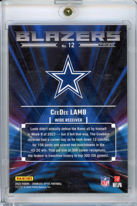 2023 Donruss Optic #12 CeeDee Lamb Blazers Laser Prizm
