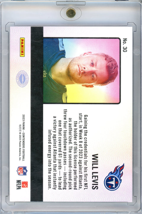 2023 Contenders #30 Will Levis License To Dominate