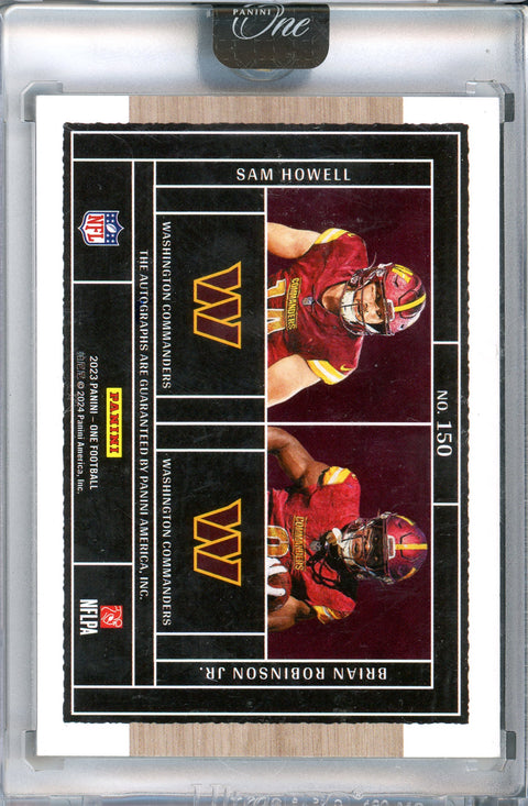 2023 Panini One #150 Sam Howell/Brian Robinson Jr. Plus One Signatures /25