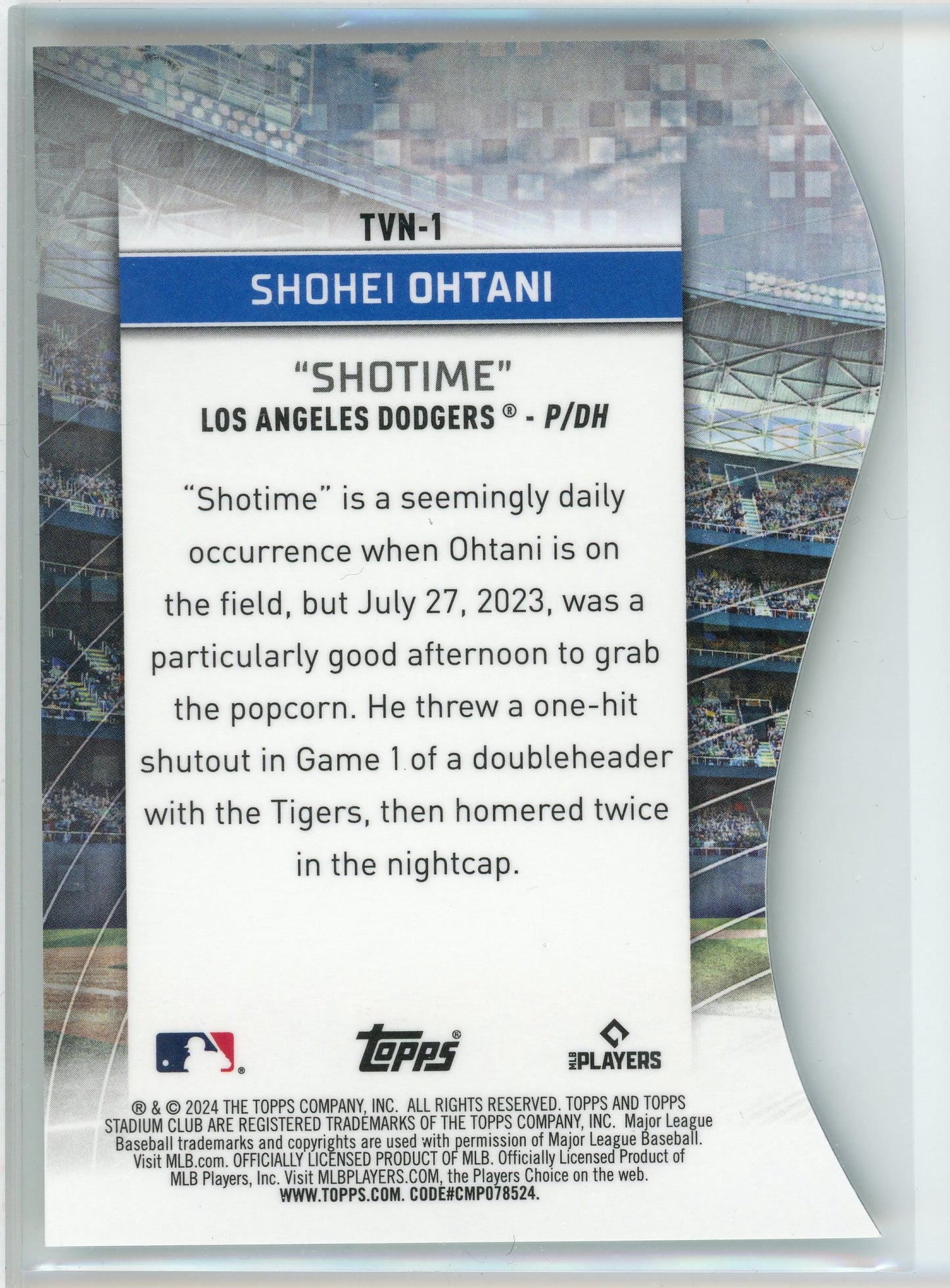 2024 Stadium Club #TVN-1 Shohei Ohtani Triumvirates Nicknames