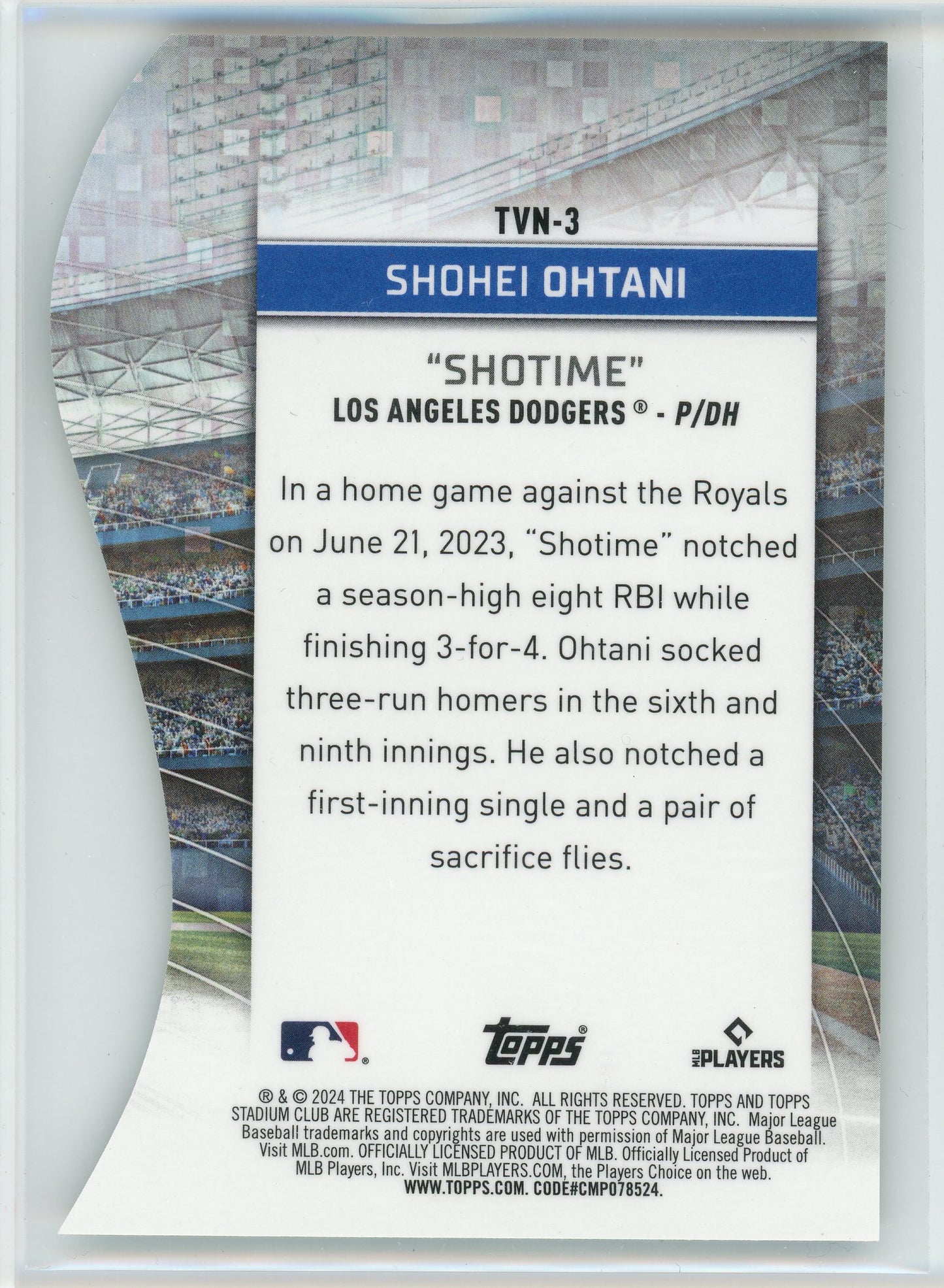 2024 Stadium Club #TVN-3 Shohei Ohtani Triumvirates Nicknames
