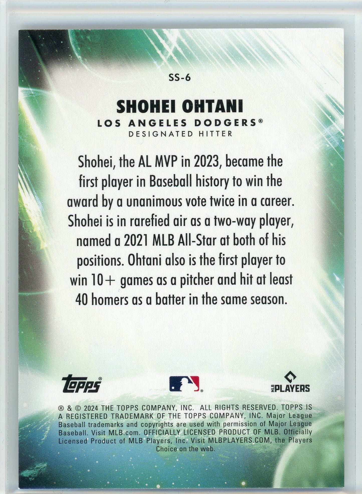 2024 Topps Chrome Update #SSC-6 Shohei Ohtani Stratospheric Stars