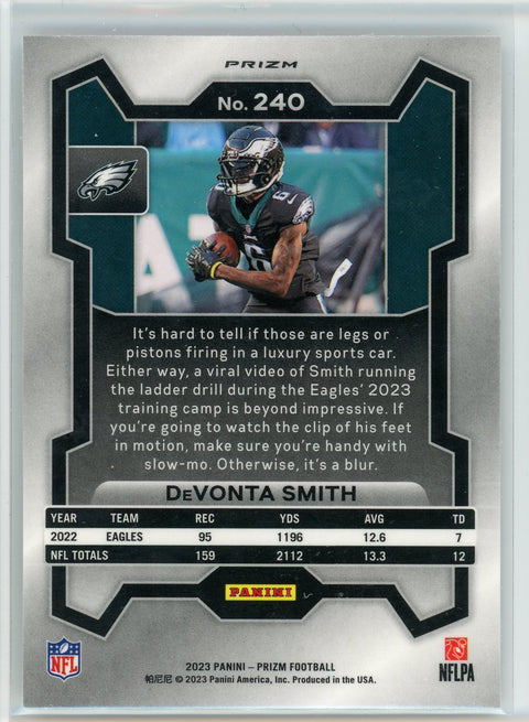 2023 Panini Prizm #240 DeVonta Smith Press Proof