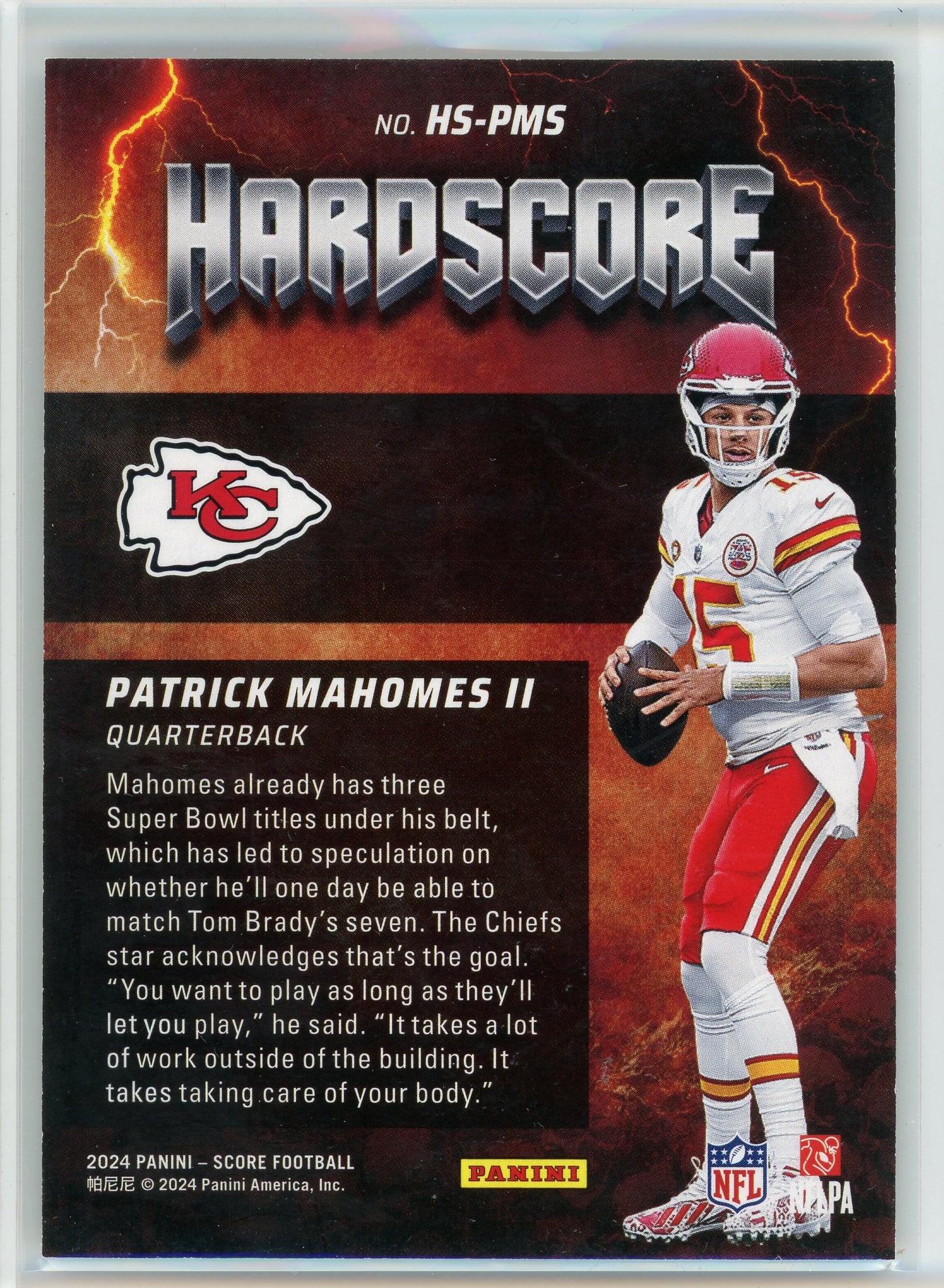 2024 Patrick Mahomes #HS-PMS Patrick Mahomes II Hardscore