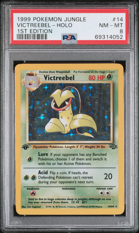 1999 Pokemon Jungle #14 Victreebel-Holo 1st Edition PSA 8