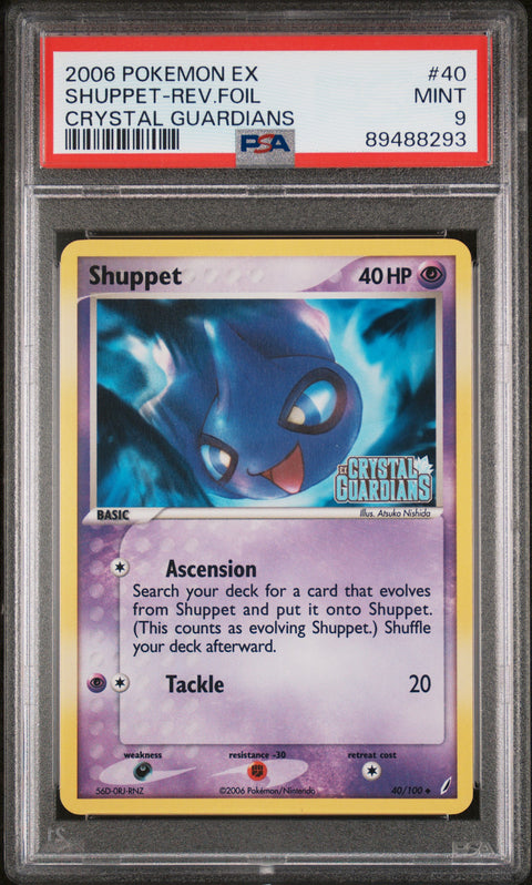 2006 Pokemon Ex Crystal Guardians #40 Shuppet-Rev.Foil Crystal Guardians PSA 9