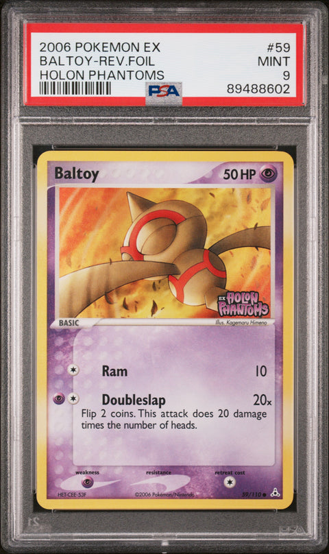 2006 Pokemon Ex Holon Phantoms #59 Baltoy-Rev.Foil Holon Phantoms PSA 9