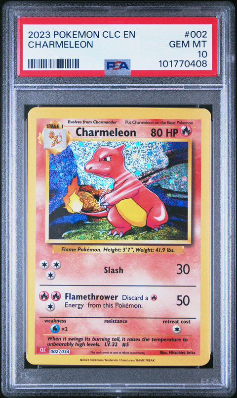2023 Pokemon Clc- Charizard & Ho-Oh Ex Deck #002 Charmeleon PSA 10