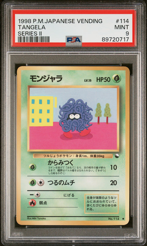 1998 Pokemon Japanese Vending #114 Tangela Series Ii PSA 9
