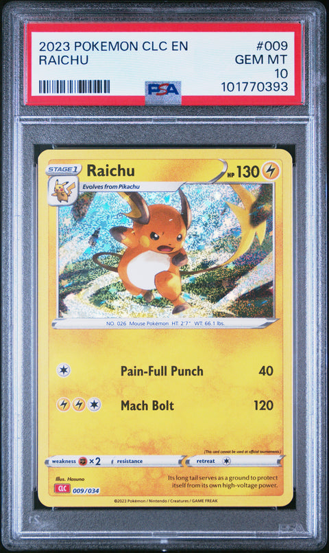 2023 Pokemon Clc-TCG Classic Charizard & Ho-Oh Ex Deck #009 Raichu PSA 10