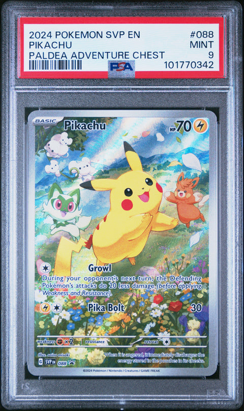 2024 Pokemon Svp En-Sv Black Star Promo #088 Pikachu PSA 9