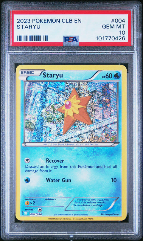2023 Pokemon Clb-TCG Classic Blastoise & Suicune Ex Deck #004 Staryu PSA 10