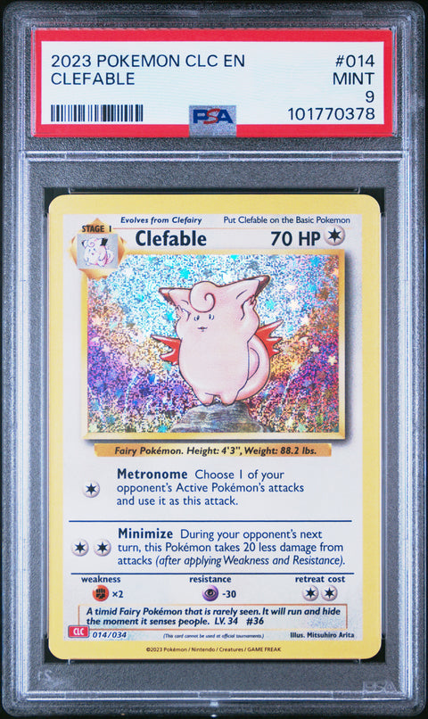 2023 Pokemon Clc-TCG Classic Charizard & Ho-Oh Ex Deck #014 Clefable PSA 9