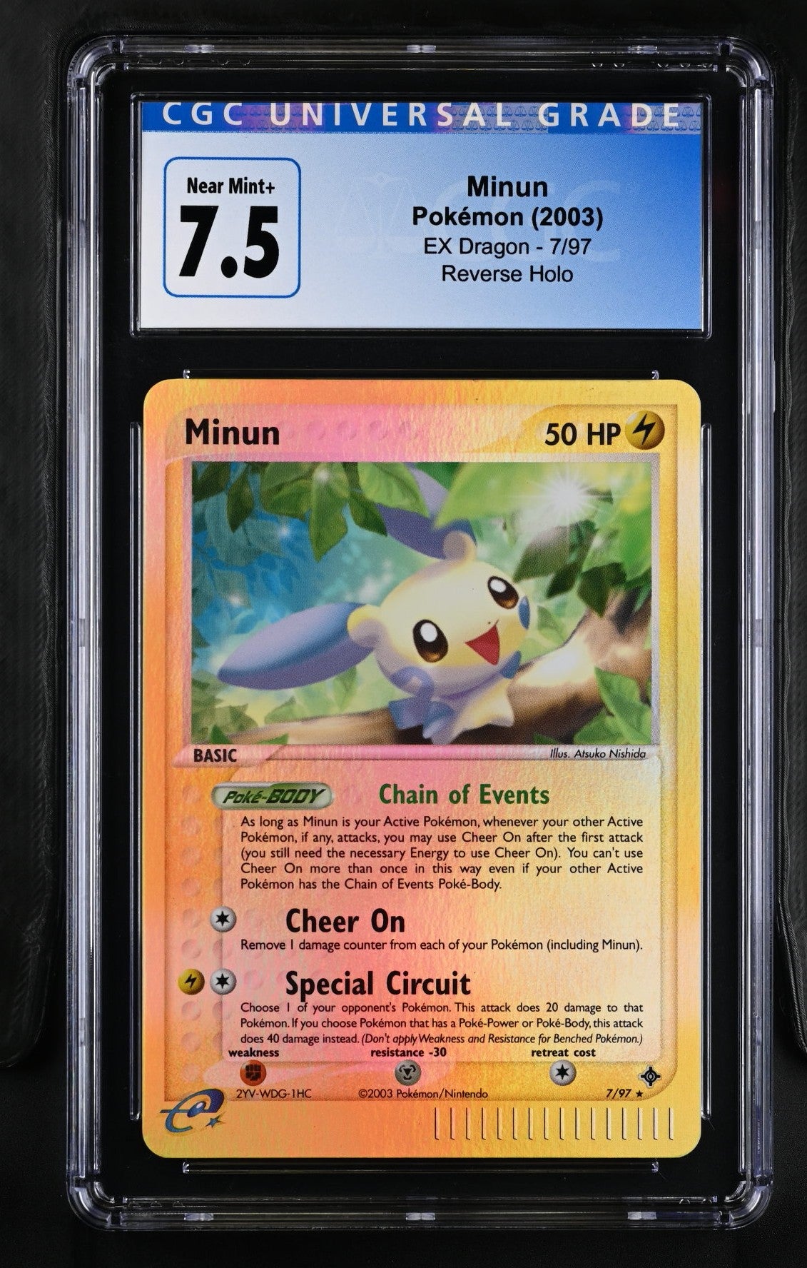 2003 EX Dragon #7/97 Minun CGC 7.5