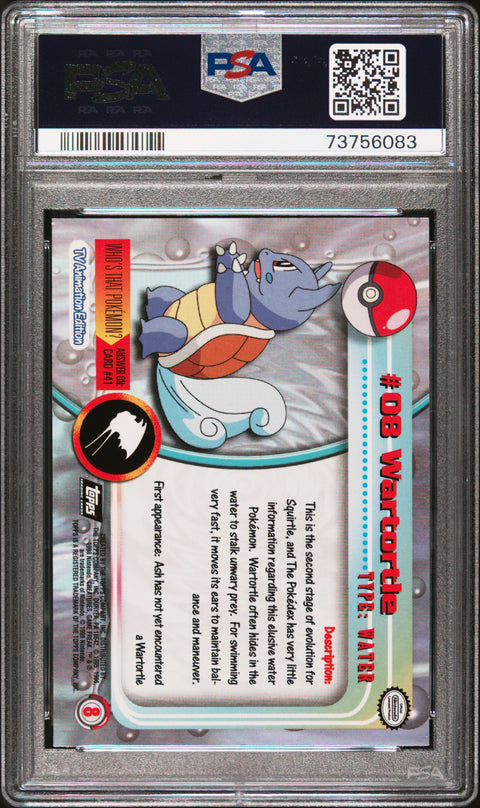 1999 Topps Pokemon Tv #8 Wartortle PSA 9