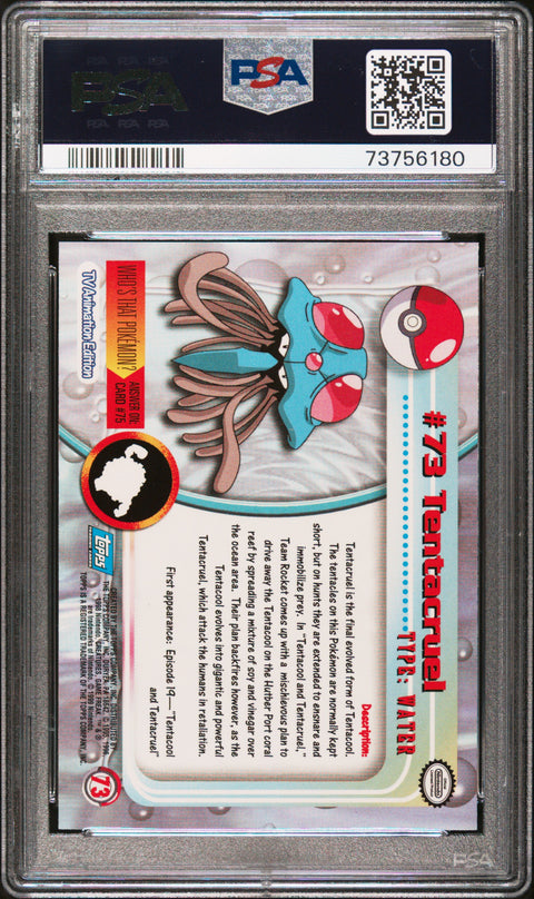 1999 Topps Pokemon Tv #73 Tentacruel PSA 9