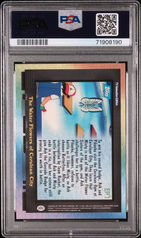2000 Topps Pokemon Tv Anim S.2 Episode Cards #EP7 The Water Flowers... PSA 9