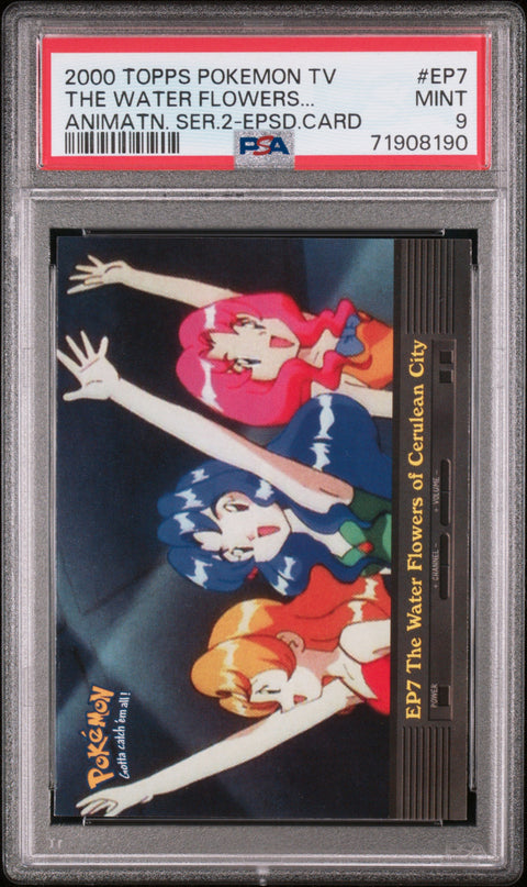 2000 Topps Pokemon Tv Anim S.2 Episode Cards #EP7 The Water Flowers... PSA 9