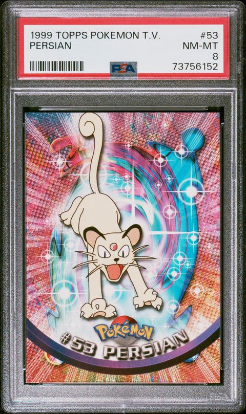 1999 Topps Pokemon Tv #53 Persian PSA 8