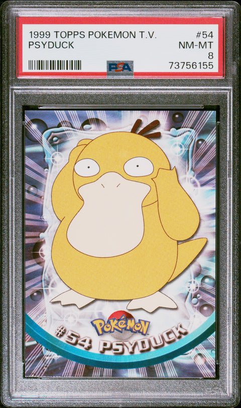1999 Topps Pokemon Tv #54 Psyduck PSA 8