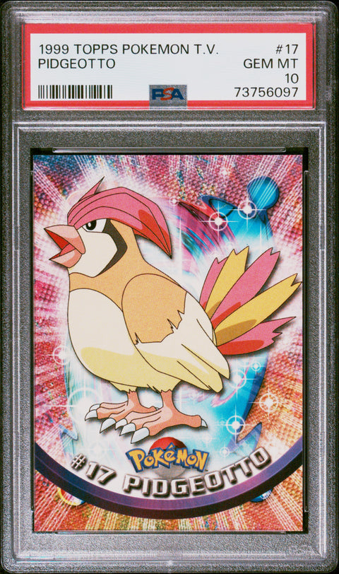 1999 Topps Pokemon Tv #17 Pidgeotto PSA 10