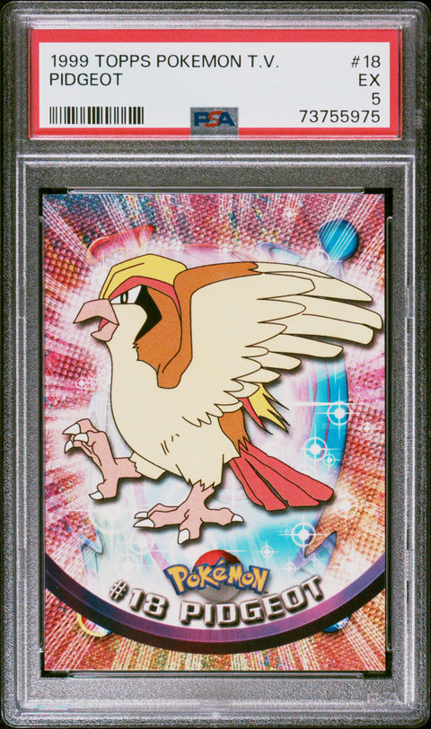 1999 Topps Pokemon Tv #18 Pidgeot PSA 5