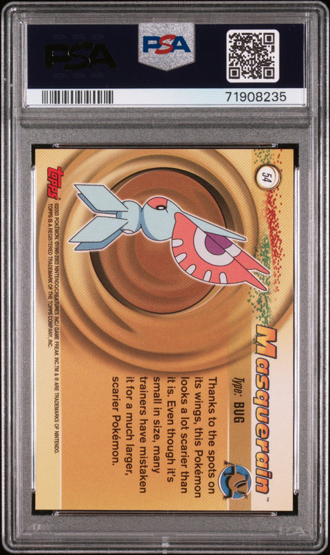 2003 Topps Pokemon Advanced #54 Masquerain Advanced PSA 8