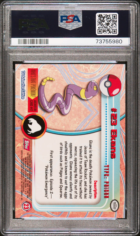 1999 Topps Pokemon Tv #23 Ekans PSA 9