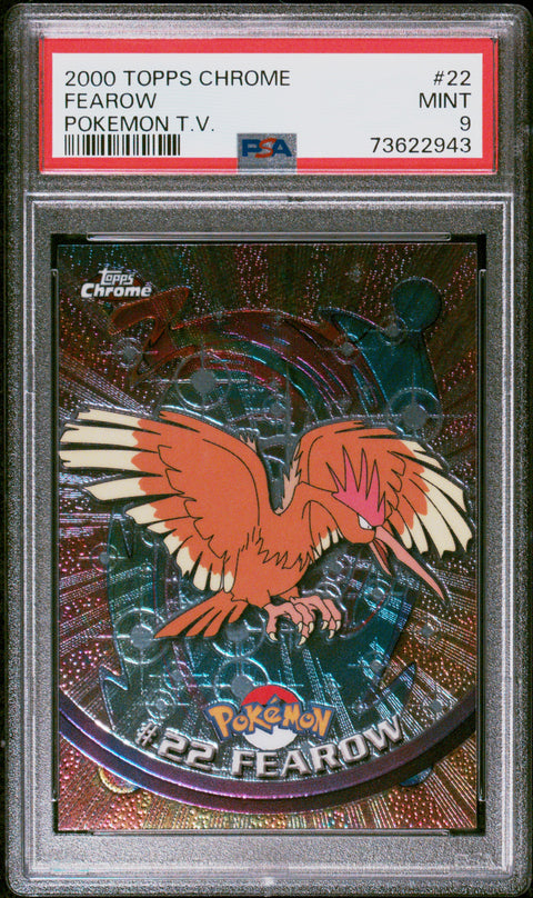 2000 Topps Chrome Pokemon T.V. #22 Fearow Pokemon T.V. PSA 9