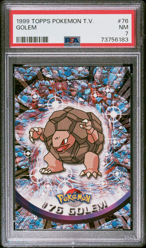 1999 Topps Pokemon Tv #76 Golem PSA 7