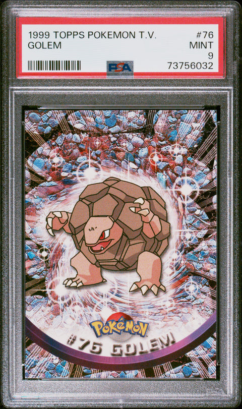 1999 Topps Pokemon Tv #76 Golem PSA 9