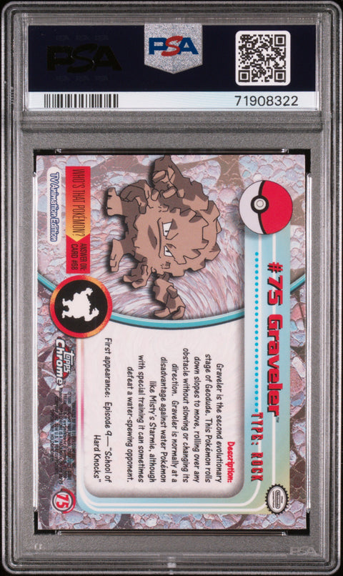 1999 Topps Pokemon Tv #75 Graveler Foil PSA 6