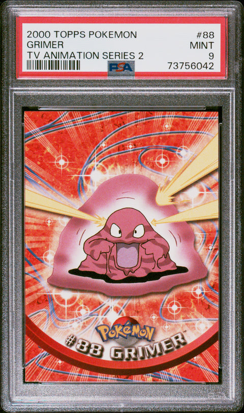 2000 Topps Pokemon Tv Animation Series 2 #88 Grimer Tv Animation Series 2 PSA 9
