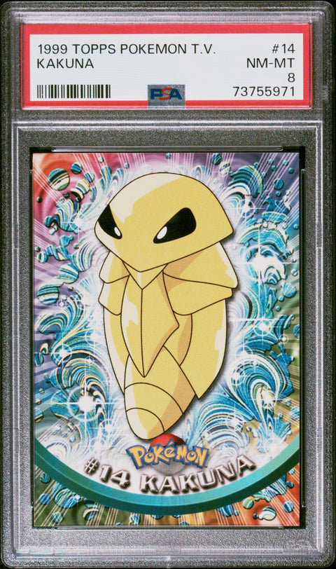 1999 Topps Pokemon Tv #14 Kakuna PSA 8