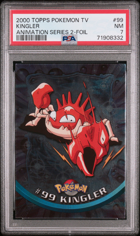 2000 Topps Pokemon Tv Animation Series 2 #99 Kingler PSA 7