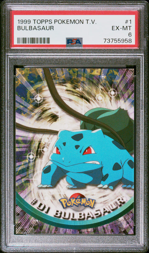 1999 Topps Pokemon Tv #1 Bulbasaur PSA 6