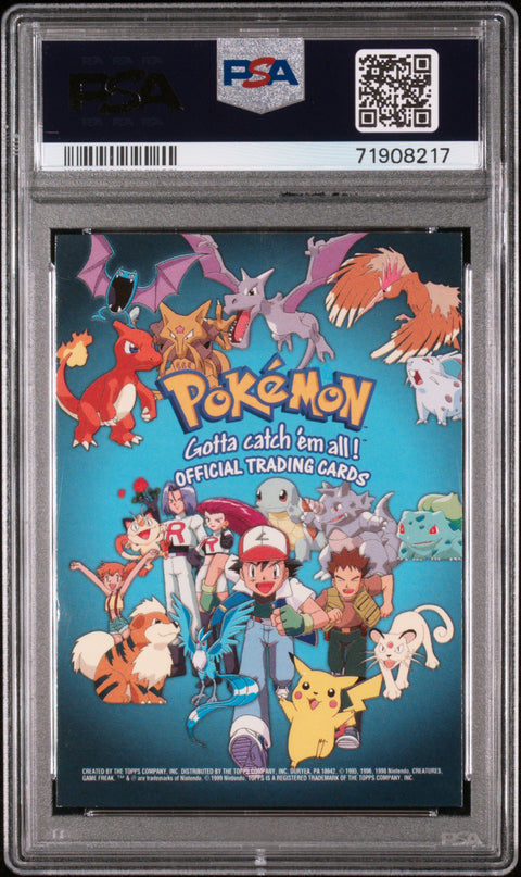 1999 Topps Pokemon Tv Checklist PSA 5